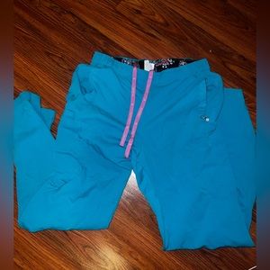 Teal Vera Bradley scrub pants